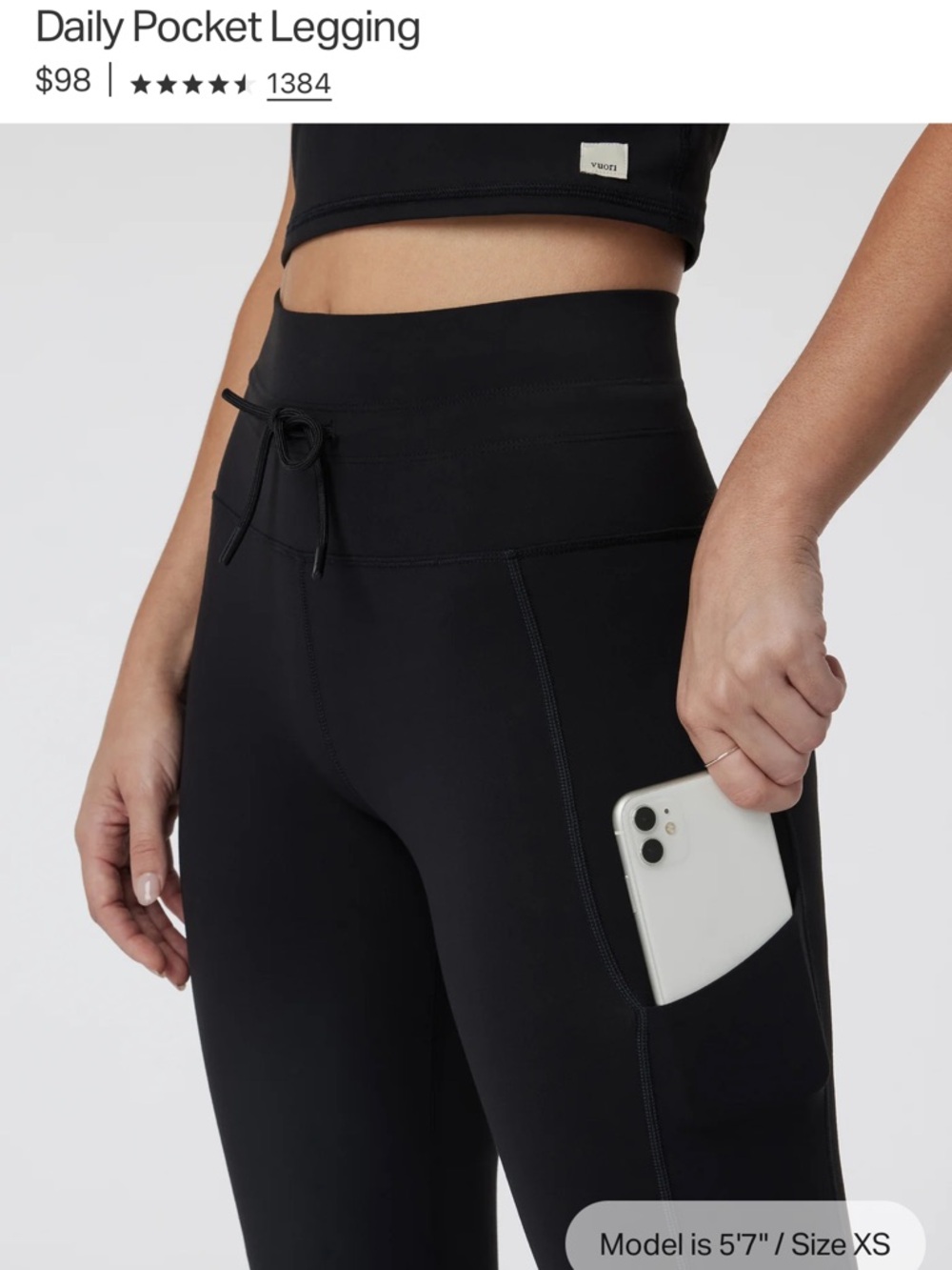 Like New Vuori Daily Pocket Legging - Picture 9 of 11